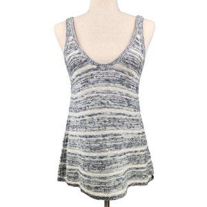 Abercrombie & Fitch Sweater Tank Women's Size Medium Black White Marled Striped